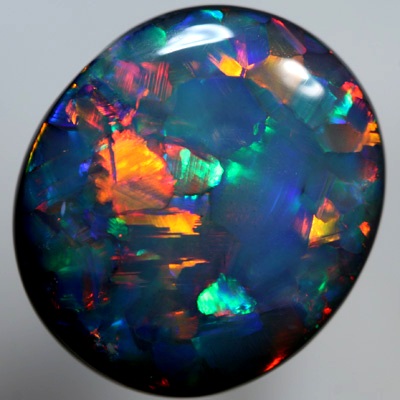 SOLID BLACK OPAL Top, top quality Flagstone Harlequin pattern, bright gemmy fire. COLLECTORS PIECE - GREAT INVESTMENT. With VIDEO  